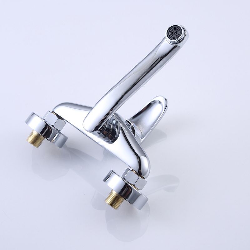 ?全铜入墙式水槽阳台洗衣池拖把池浴室厨房洗菜盆冷热水龙头家