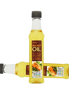 包邮现货英国TESCO Walnut Oil 纯核桃油 250ml莎拉煎炒