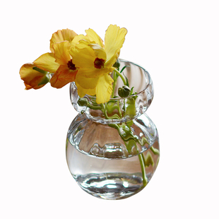 收集时光 Camus say Aster小雪人花瓶 手工玻璃桌面小花插 包邮