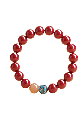 叙宫廷朱砂净心莲花手串官方旗舰店手链女马年本命年红色生日礼物