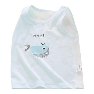 新生婴儿小背心幼儿a类护肚子夏季薄款吊带夏天6宝宝贴身网眼透气