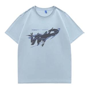 光与夜之恋周边T恤萧逸同款短袖打底衫春时花序衣服宽松cosplay服