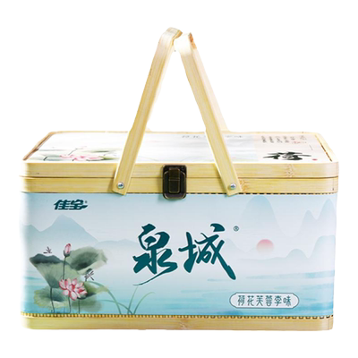 【泉城好礼】佳宝泉城酸奶荷花芙蓉李竹篮礼盒山东济南特产伴手礼