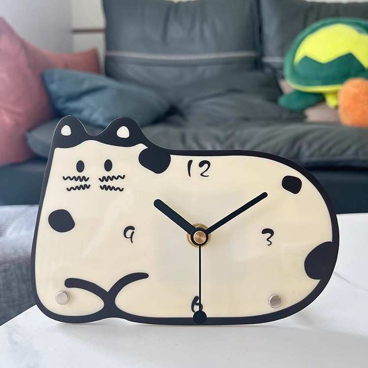 可爱摆钟客厅桌面摆件家居饰品电视柜玄关创意简约座钟酒柜装饰品