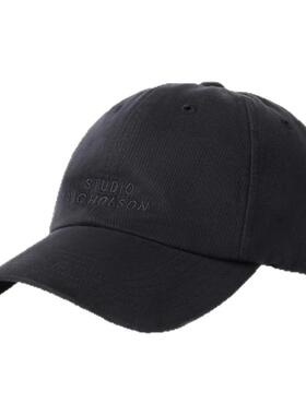 STUDIO NICHOLSON中性休闲四季通用LOGO棒球帽棉质帽子藏青色