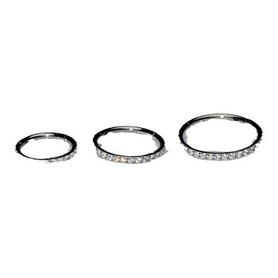 F136植入级钛合金镶钻耳圈