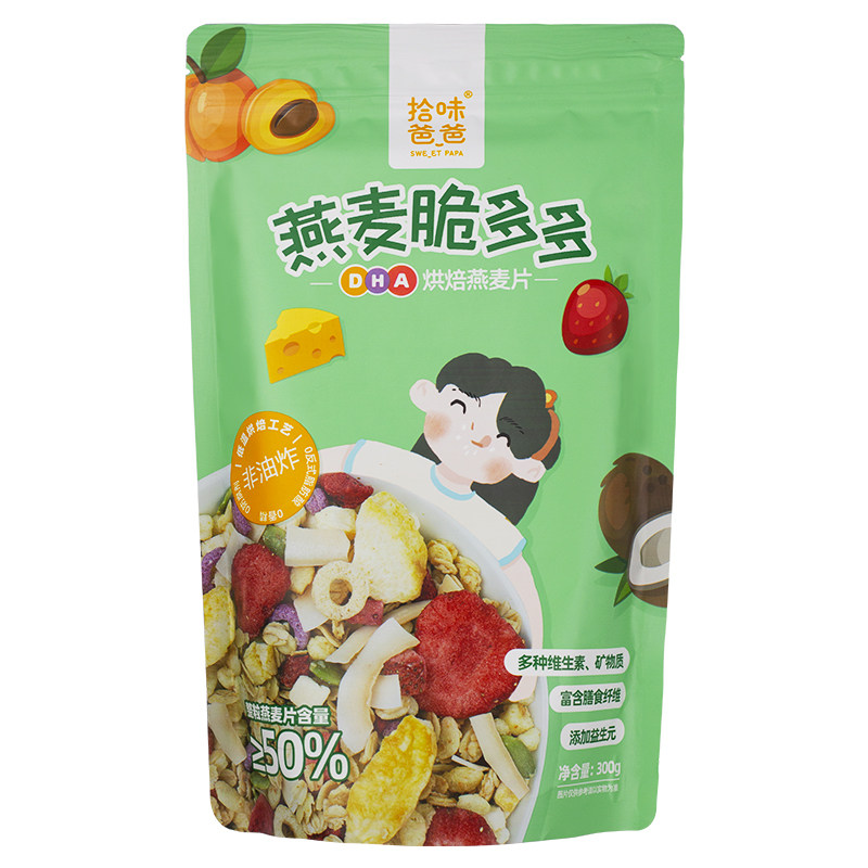拾味爸爸水果燕麦脆多多儿童麦片早餐即食冲饮零食泡酸奶混合营养