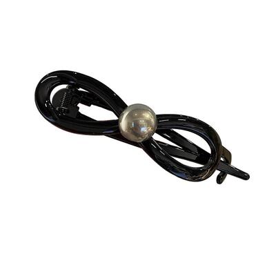 韩国精致珍珠后脑勺一字抓夹发卡