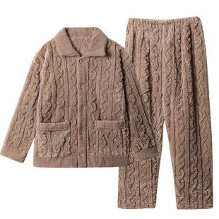 睡衣男士珊瑚绒加厚加绒冬季秋冬款法兰绒男款大码2026新款家居服