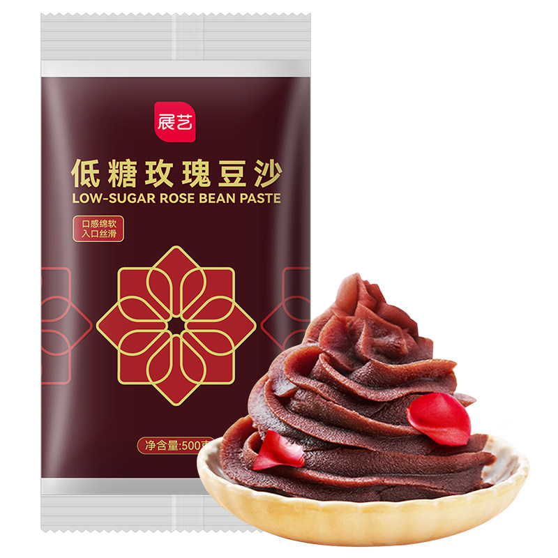 展艺低糖玫瑰豆沙馅料蛋黄酥