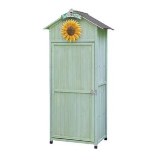 户外储物柜庭院工具房防水防嗮实木收纳柜园艺杂物箱大容量储物柜