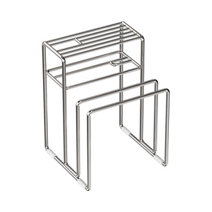 御仕家多功能不锈钢刀架菜板架一体厨房收纳砧板架刀具菜刀置物架