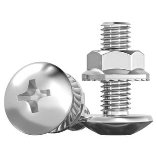 304不锈钢大扁头螺丝法兰螺母套装大伞头大头十字螺钉M3M4M5M6M8