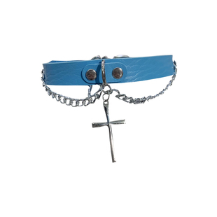 1Gangster Inn暗黑项圈十字架链条亚文化项链