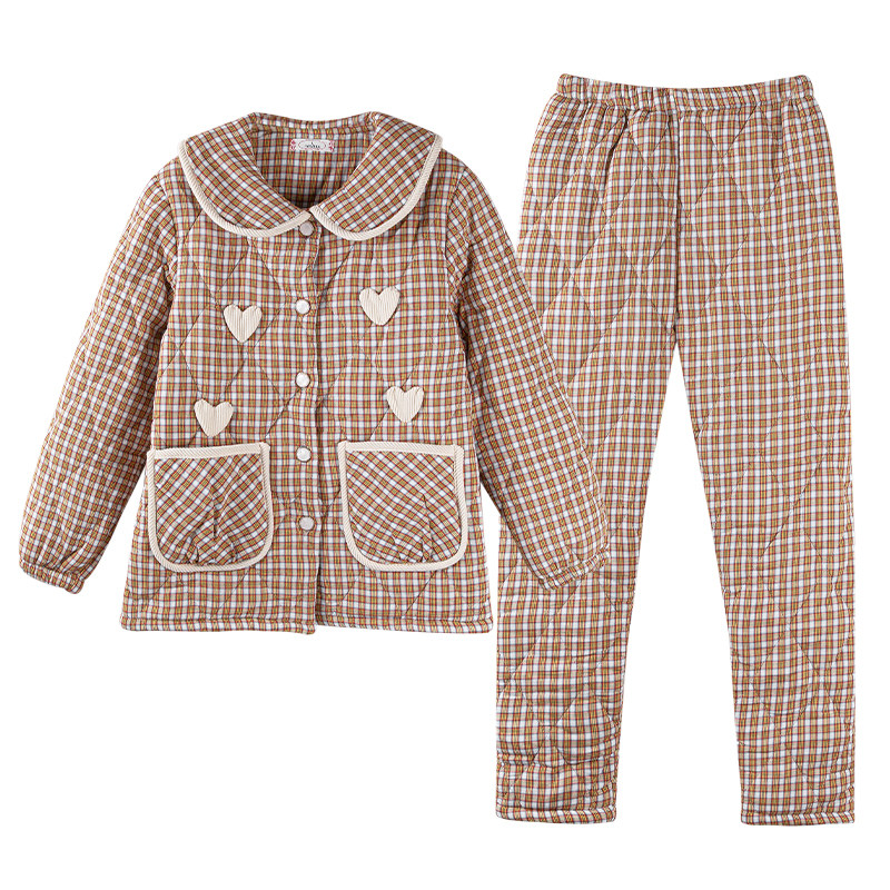 芬腾正品秋冬季女加厚夹棉家居服