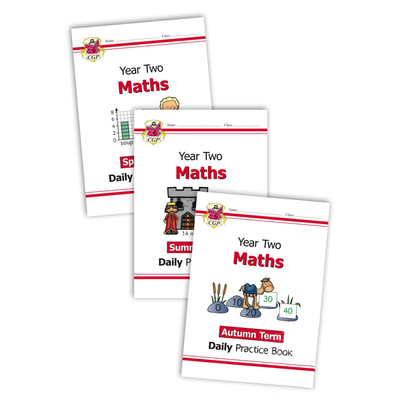 英国CGP原版 New KS1 Maths Daily Practice Year 2 每日数学练习套装 2年级6-7岁 【中商原版】