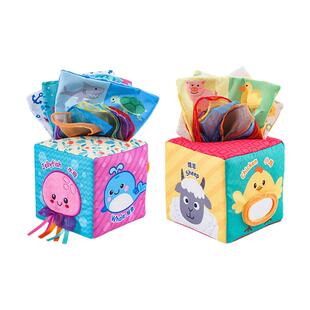 【自营】jollybaby魔方抽抽乐婴儿抽纸玩具宝宝0-1岁仿真纸巾盒