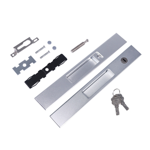 一字锁带钥匙门锁推拉门锁移门锁铝合金门锁阳台卫生间中窄型材
