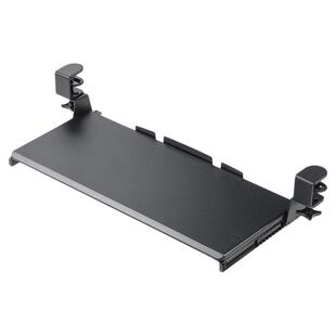 日本山业SANWA键盘托架抽屉架托免打孔安装桌面滑轨夹桌下支架鼠标键盘抽拉托盘收纳架子滑道转拐角桌面可用