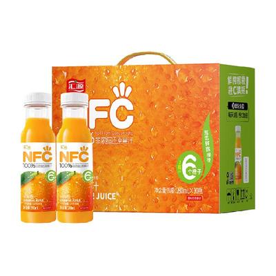汇源100%NFC橙汁280ml*10瓶果汁