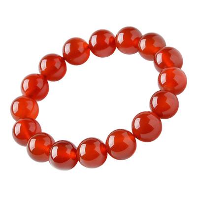 东海世家水晶玉髓珠子红玛瑙手串