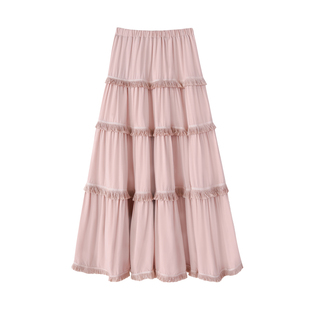 Even一雯【恰逢春樱】韩系纯棉a字半身裙女春温柔甜美公主蛋糕裙