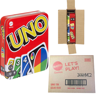 海外代购美泰正版UNO经典铁盒装桌游纸牌娱乐互动休闲聚会游戏
