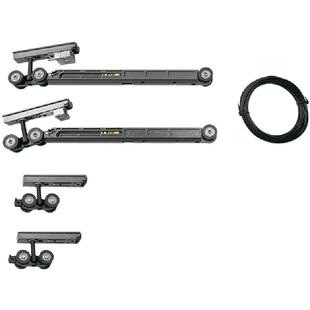 隐藏式单门对开联动门轨道阻尼缓冲木门玻璃门推拉门滑轨五金配件