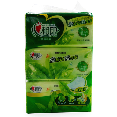 茶语抽纸152抽大包面巾纸心相印