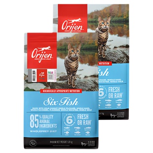 【官方旗舰】Orijen渴望六种鱼猫粮进口鱼油美毛猫粮1.8kg/5.4kg