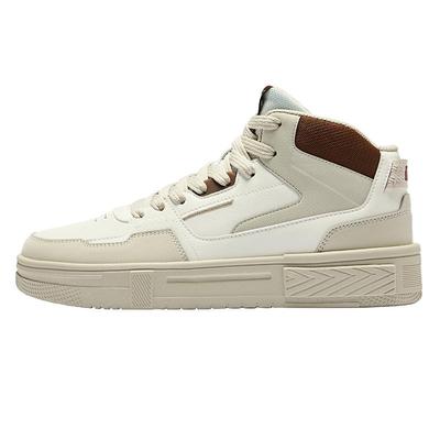 鸿星尔克高板厚底透气板鞋