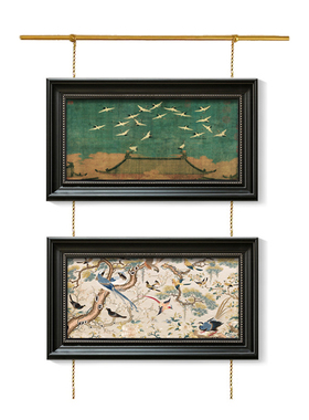 法式中古风客厅玄关黄铜挂画器