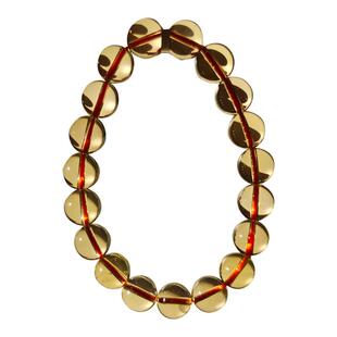 天然黄水晶【招财进宝】近全净体黄水晶冰透手链男女礼物朋友手链