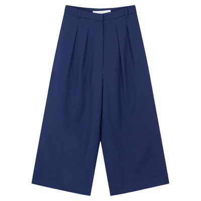 pushBUTTON25秋冬女士羊毛混纺直筒阔腿裤九分裤银泰百货 301604