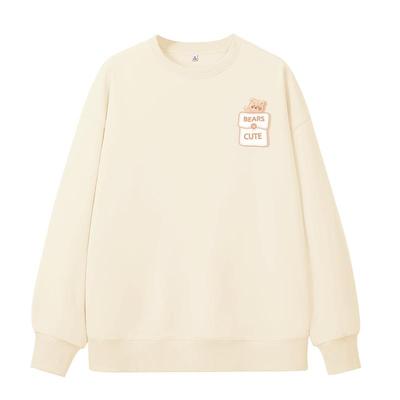 唐狮杏色无帽卫衣女春秋薄款