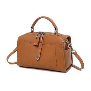真皮包包女2025新款时尚高级感波士顿包通勤女包手提包女士斜挎包