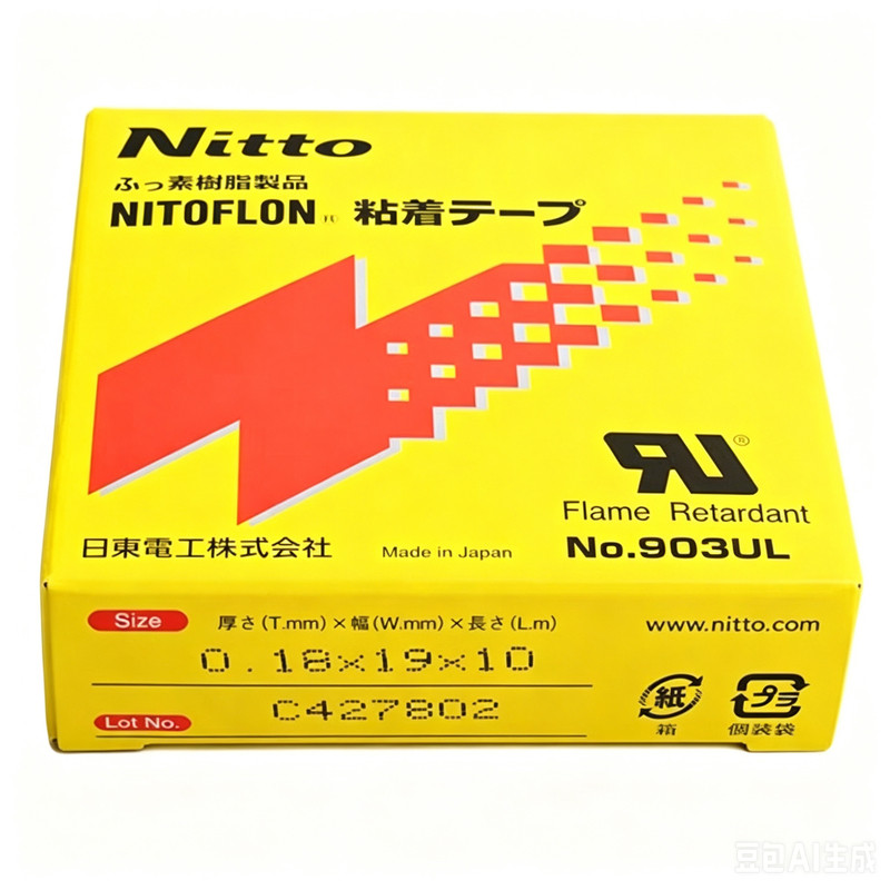 Nitto日本原装高温胶带903UL缝纫机压脚贴皮铲皮机胶布0.18*19*10