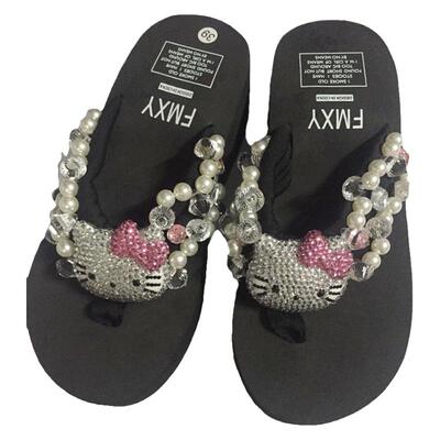 hellokitty厚底人字拖鞋Y2K甜辣