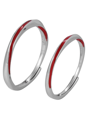 月老红线情侣对戒钱万千S925纯银