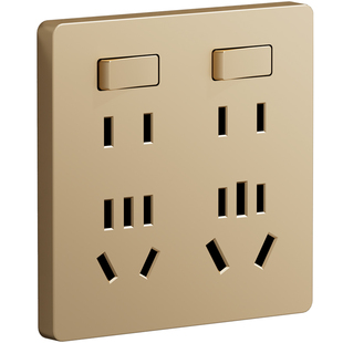 扩展插座86型暗装多功能墙壁二开十四孔带开关16A拓展转换器多孔