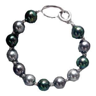 重工纯银混搭倪妮同款大溪地色珍珠手链女生轻奢小众混彩精致手串