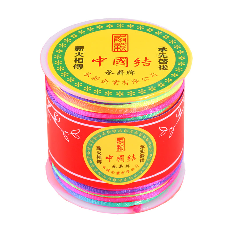 6号玉线丝承薪牌 编织线2mm 红绳红线 六号中国结线材 光泽黑