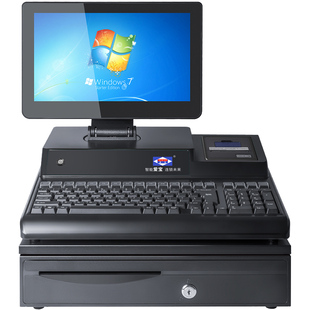 爱宝5500收银机一体机收款机便利店超市母婴服装便利店水果称重扫码收款机收银系统药店农资农药店收银一体机