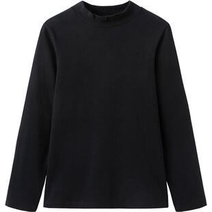 巴拉巴拉儿童长袖t恤男童女童黑色打底衫秋冬新款童装宝宝上衣潮