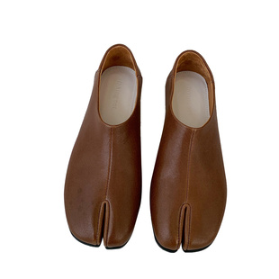 InkingPot彭姐 英伦风套脚复古分趾鞋平底猪蹄单鞋女一脚蹬懒人鞋