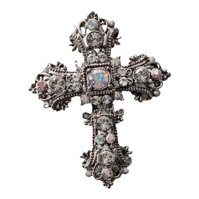 KirksFolly复古镀金十字架胸针