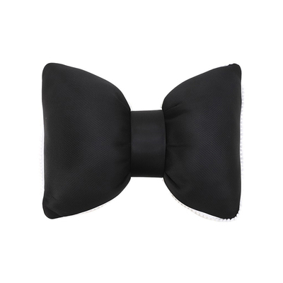 汽车头枕护颈枕一对黑色腰靠座椅车用宝马奔驰蝴蝶结女生车内靠枕