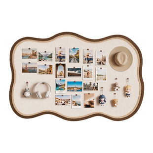 毛毡板墙贴高级感客厅照片墙背景板展示墙组合框墙面房间装饰创意软木墙板相片墙拼豆毛粘板拍立得书桌留言板