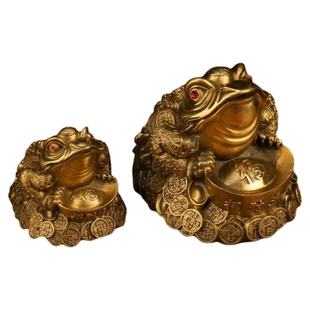 铜金蟾摆件客厅三足金蟾纯黄铜金蟾蜍家居三脚铜金蝉店铺开业礼品