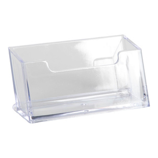 10个透明名片盒桌面个性创意商务卡片座收纳装放银行卡盒展示架的盒子男士塑料展会台式女式摆台名片夹